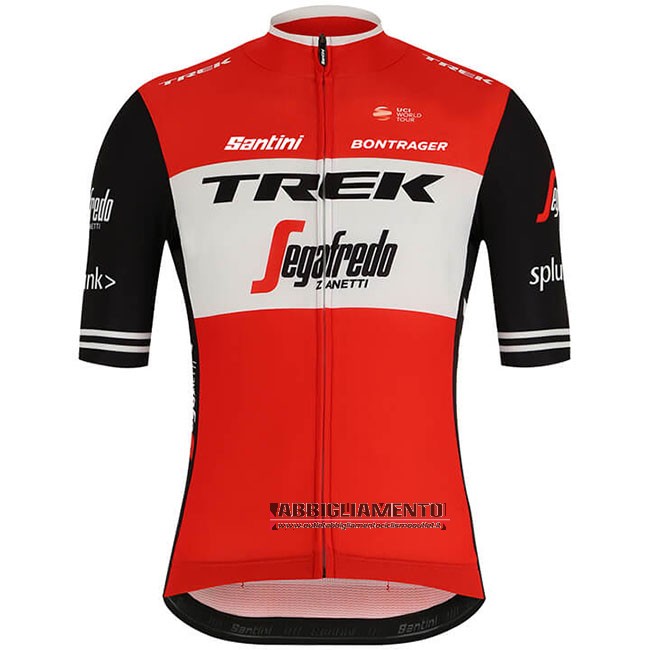 Abbigliamento Trek Segafredo 2019 Manica Corta e Pantaloncino Con Bretelle Rosso Bianco - Clicca l'immagine per chiudere